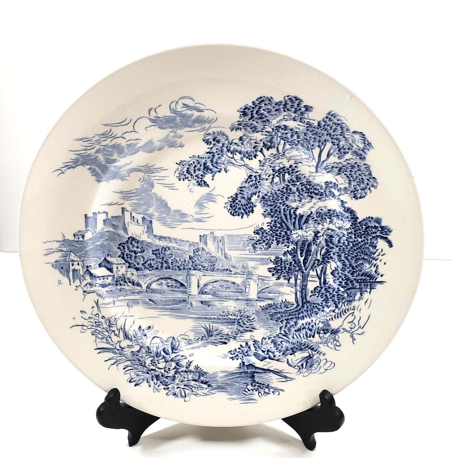 Vtg Enoch Wedgwood Tunstall LTD Countryside Blue 10 in Dinner Plate England