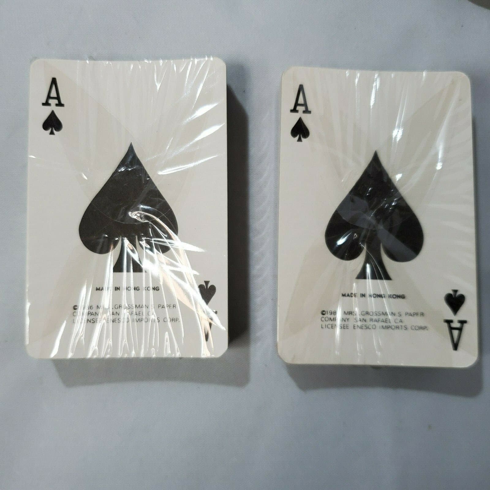 Vtg Enesco Mrs Grossmans Co 1986 Playing Cards Dog Cigar Tin 2 decks Sealed NOS - Thumbnail 5