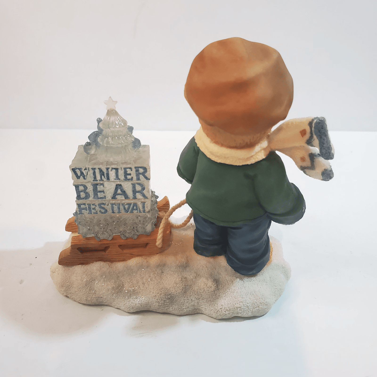 Vtg 1997 Cherished Teddies James Figurine Going My Way For Holidays Christmas - Thumbnail 3