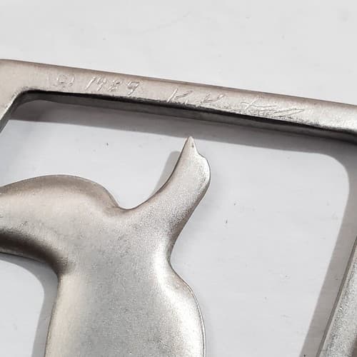 Vtg 1989 Signed Ken Kantro Lovell Designs Pewter Dove Christmas Ornament 3" - Thumbnail 3