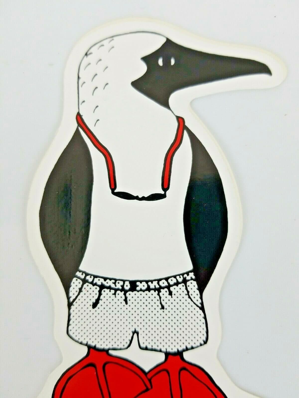 Chums Penguin Sunglasses Retainer Skate Surf Eyewear Sticker/Decal 3" x 5.25" - Thumbnail 2