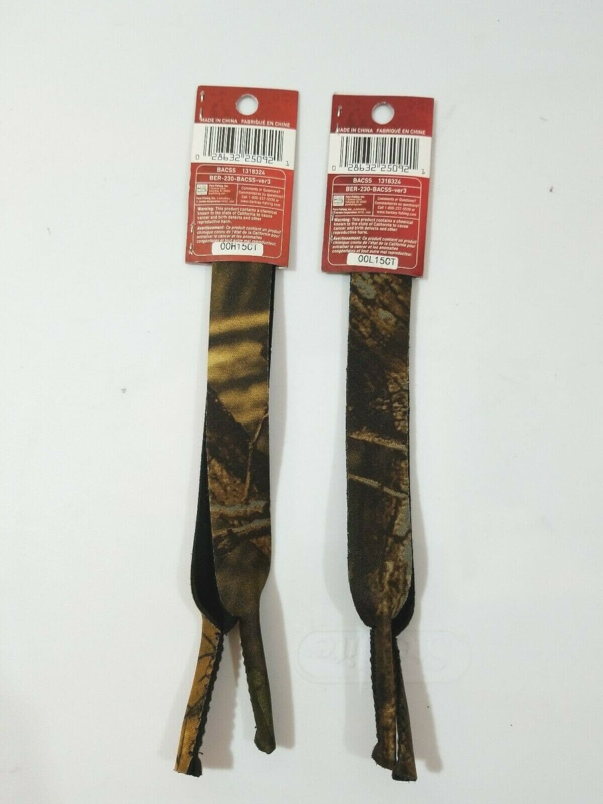 Berkley Fishin Gear Camo Sunglasses Retainer Holder Stocking Stuffer Lot of 2 - Thumbnail 3