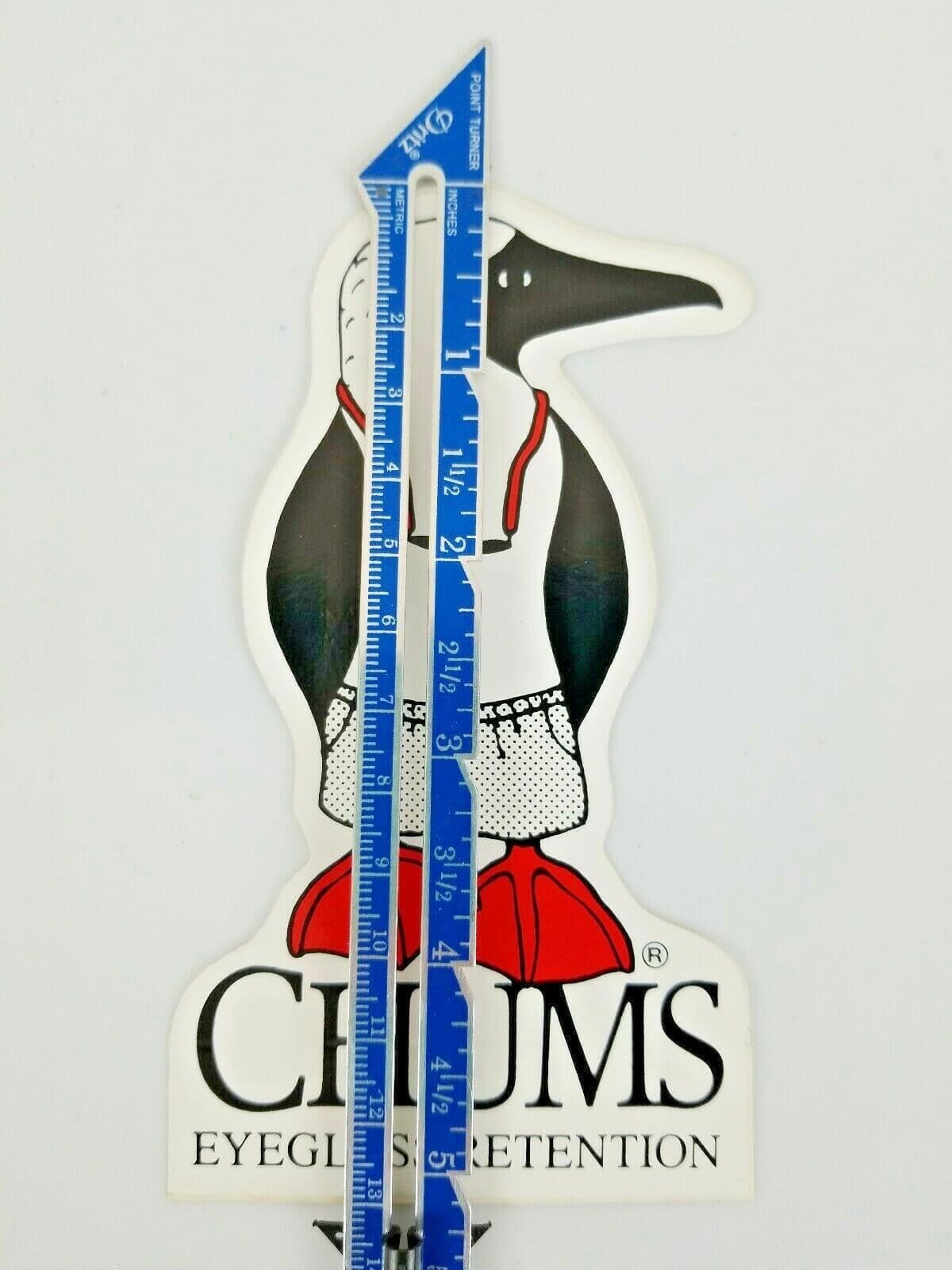 Chums Penguin Sunglasses Retainer Skate Surf Eyewear Sticker/Decal 3" x 5.25" - Thumbnail 4