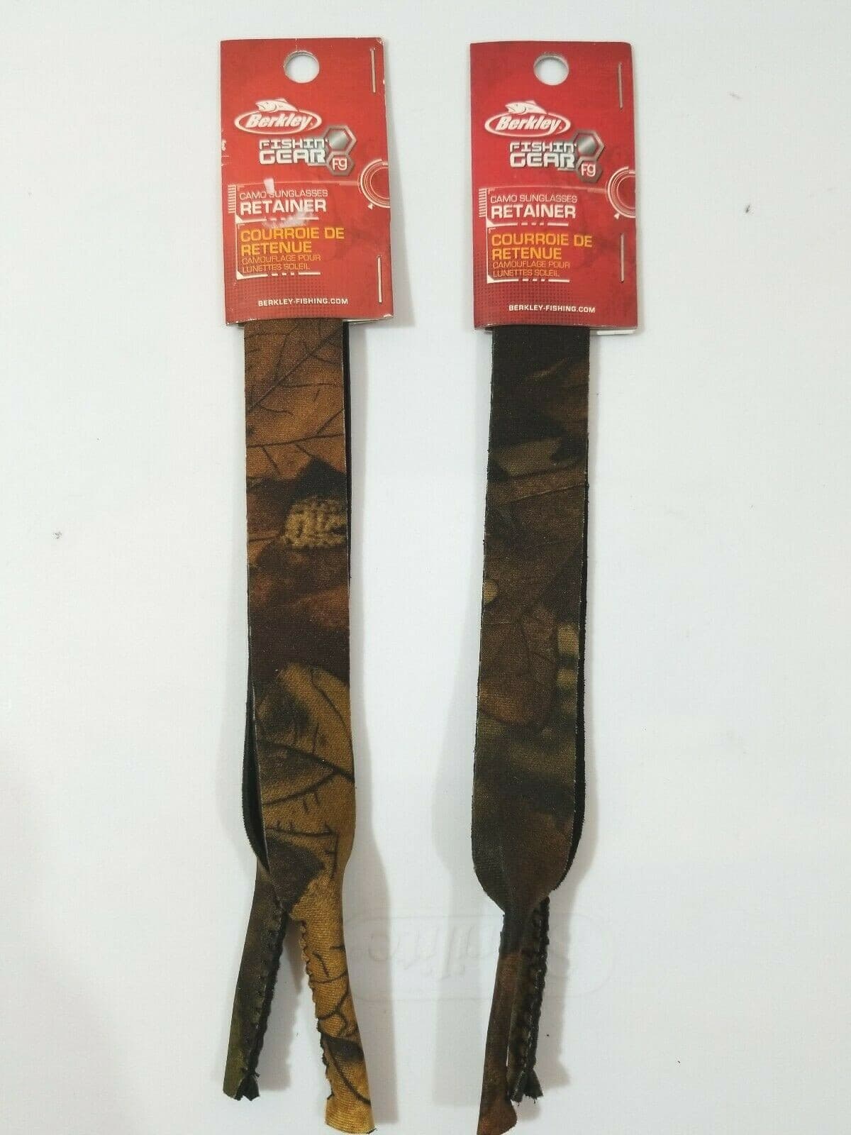 Berkley Fishin Gear Camo Sunglasses Retainer Holder Stocking Stuffer Lot of 2