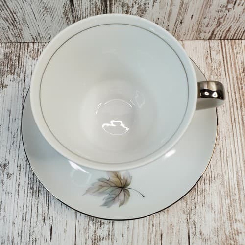 Vintage Arlen Fine China Seyei-Japan Autumn Leaves 6885 Coffee Tea Cup & Saucer - Thumbnail 2