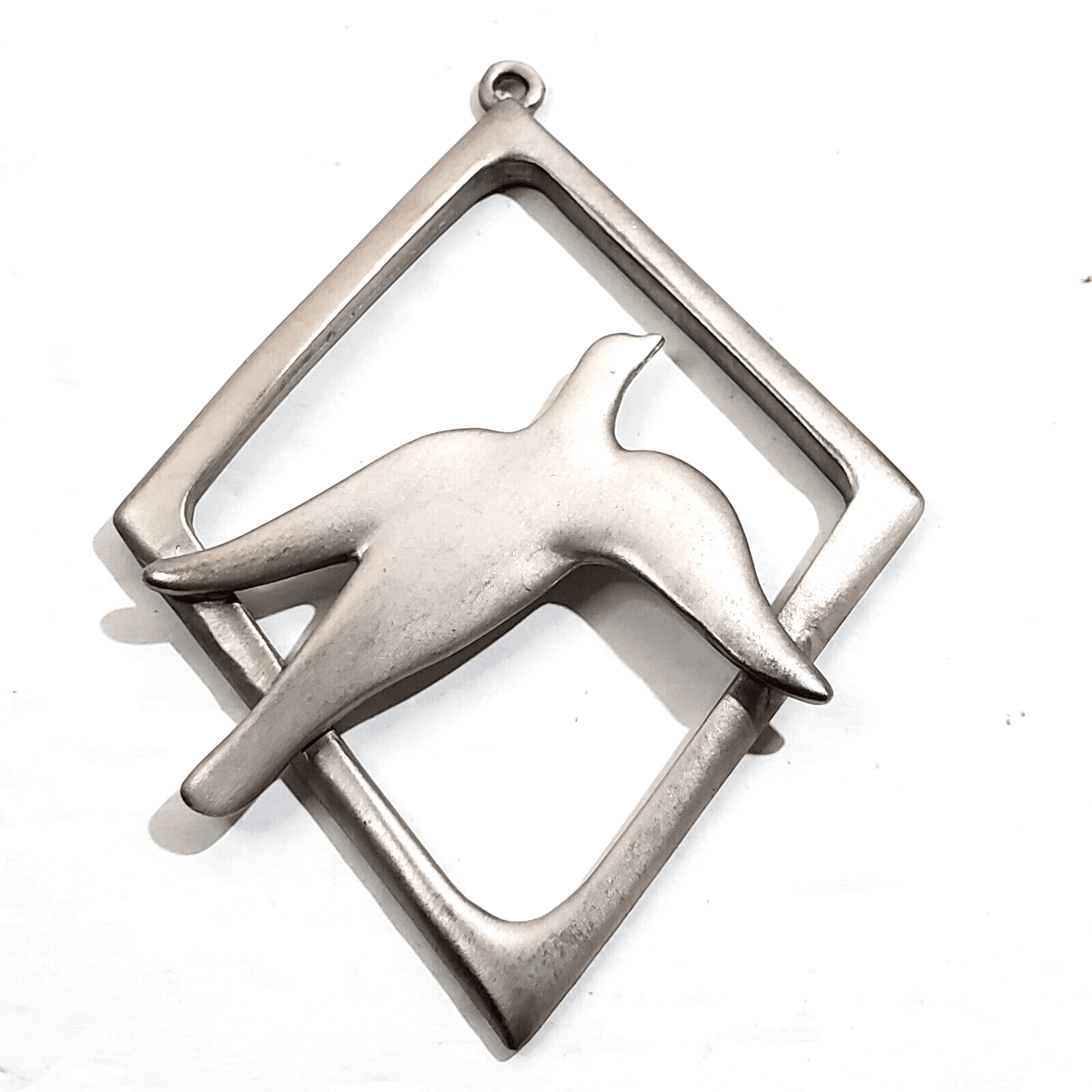 Vtg 1989 Signed Ken Kantro Lovell Designs Pewter Dove Christmas Ornament 3"