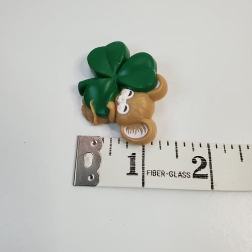 Vintage Hallmark St Patrick Mouse with Shamrock 1983 Irish Holiday Pin Brooch - Thumbnail 5