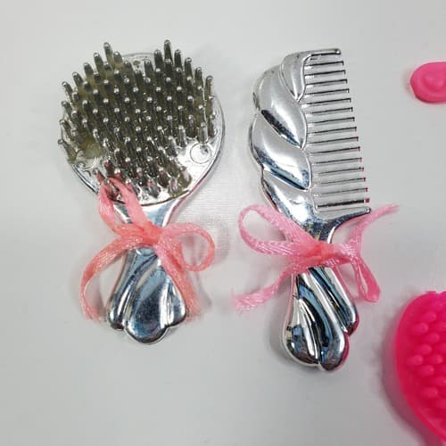 Vtg 90's Mattel Barbie & Friends Doll Hair Accessory Lot of 7 Brush Comb #216 - Thumbnail 2