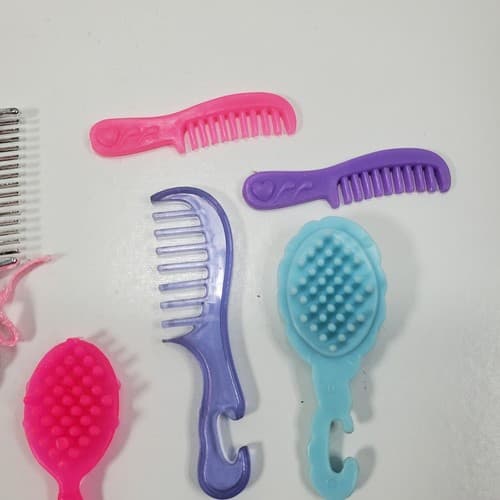 Vtg 90's Mattel Barbie & Friends Doll Hair Accessory Lot of 7 Brush Comb #216 - Thumbnail 4