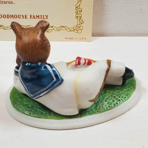Vtg 1985 Woodmouse Family Harold Mouse Figurine With Name Card Franklin Mint - Thumbnail 4