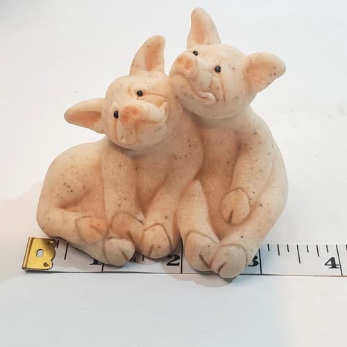 Vintage 2000 Quarry Critters Pigs Pepper & Posh Second Nature Design Figurine - Thumbnail 7
