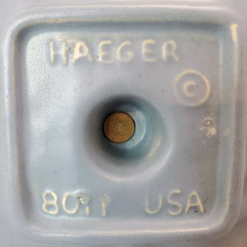 Vintage Haeger Pottery Blue Gray Floral Tidbit Tray Tropical Serving Dish Bowl - Thumbnail 4