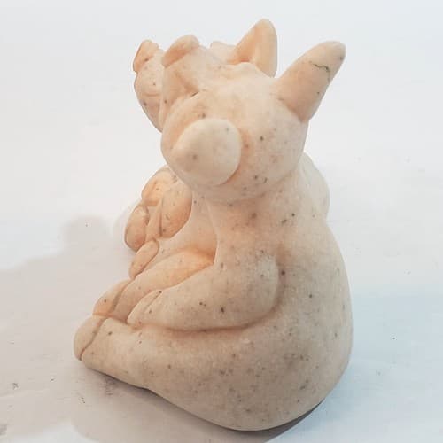 Vintage 2000 Quarry Critters Pigs Pepper & Posh Second Nature Design Figurine - Thumbnail 4