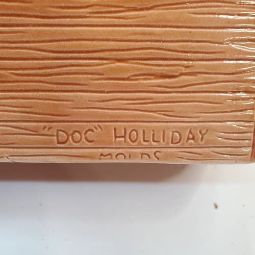Vintage 1979 Doc Holliday Ceramic Molds Nativity Lighted Stable w/ Plastic Angel - Thumbnail 8