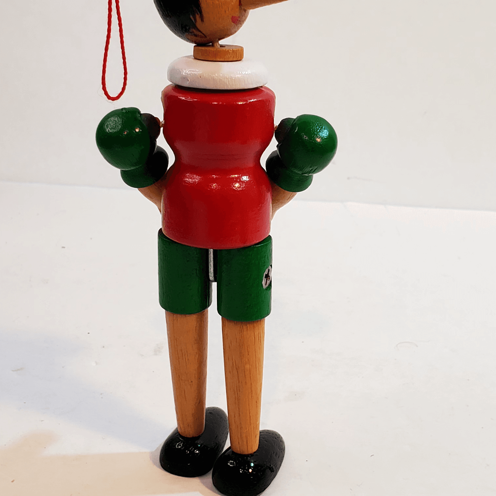 Vintage Parma by AA1 Pinocchio Articulated Wood Doll Ornament 6.5" Tall Taiwan - Thumbnail 7