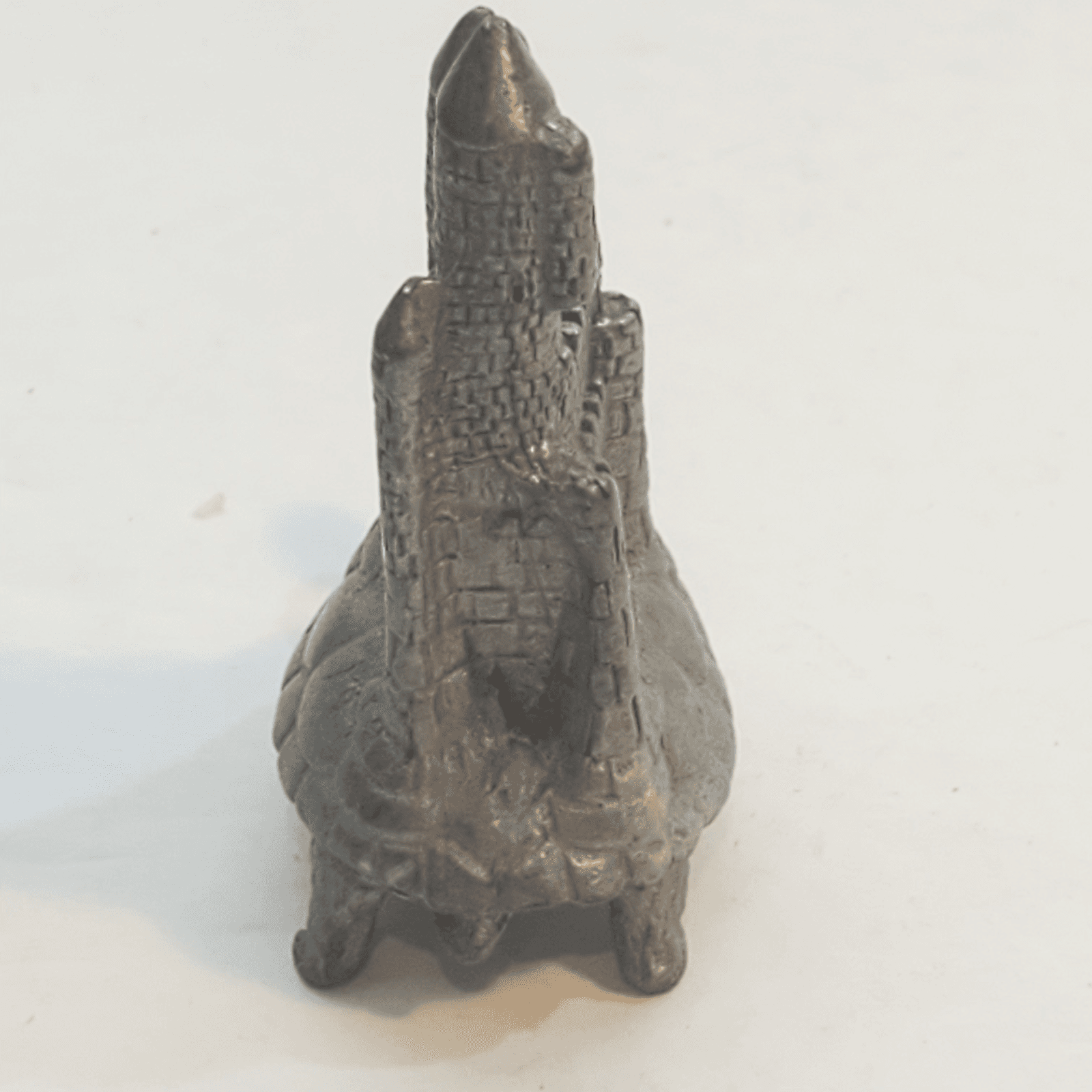 Vtg Partha Pewter Miniature Turtle Tortoise with Castle on it's Back Figurine - Thumbnail 4