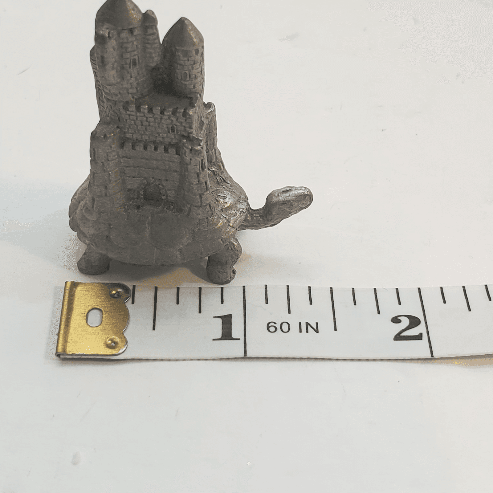 Vtg Partha Pewter Miniature Turtle Tortoise with Castle on it's Back Figurine - Thumbnail 7