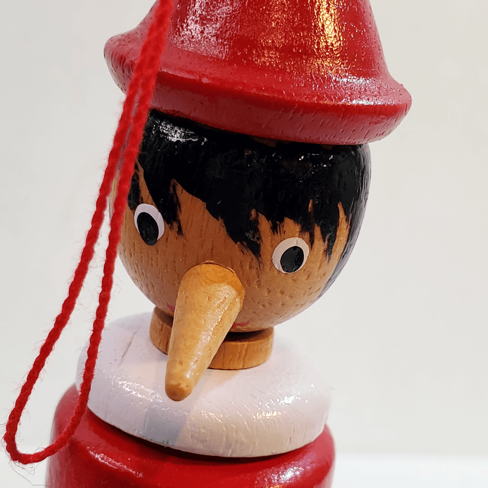 Vintage Parma by AA1 Pinocchio Articulated Wood Doll Ornament 6.5" Tall Taiwan - Thumbnail 4
