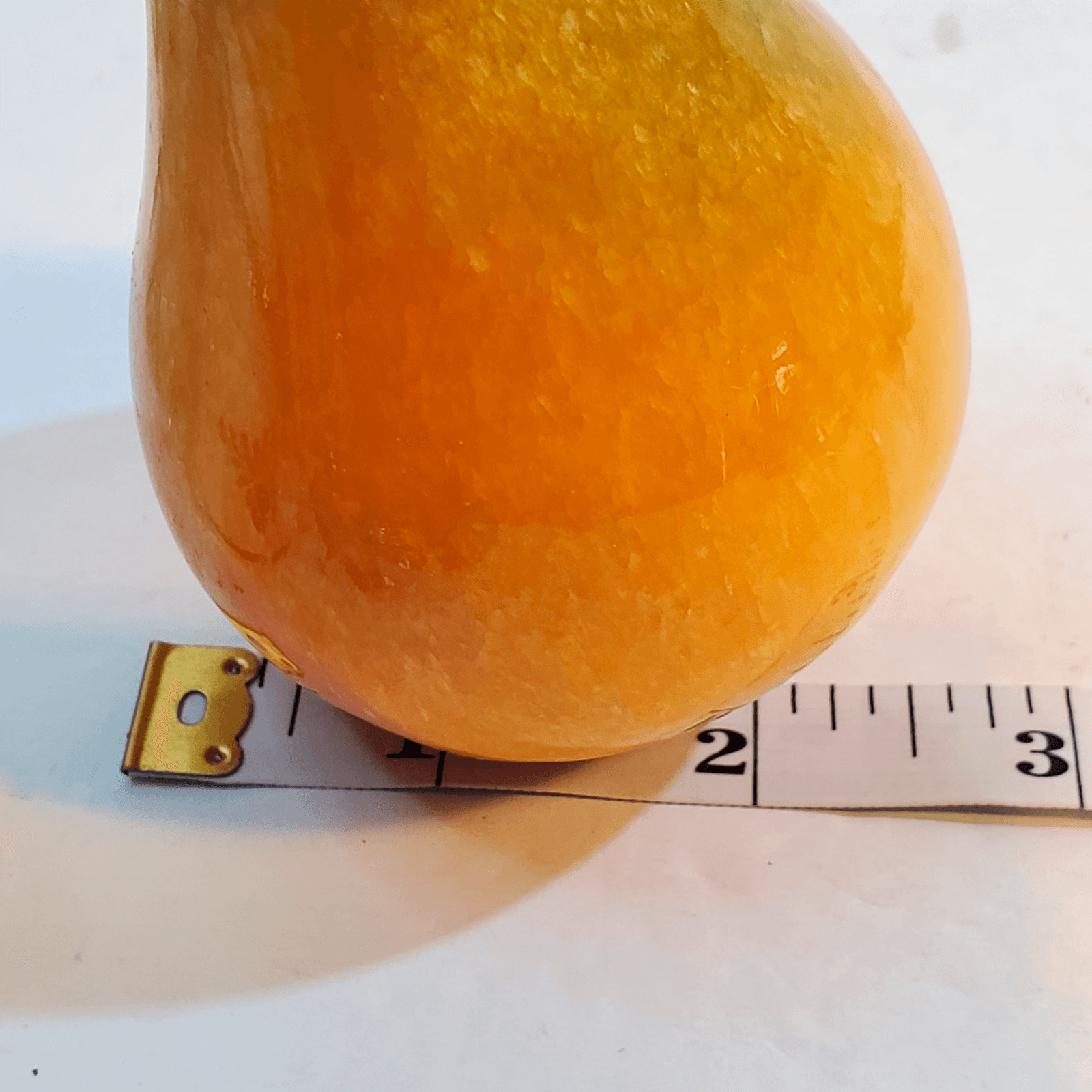 Vtg Alabaster Stone Pear Fruit W/ Wood Stem Paperweight Semi-Flat Bottom 15 Oz - Thumbnail 7