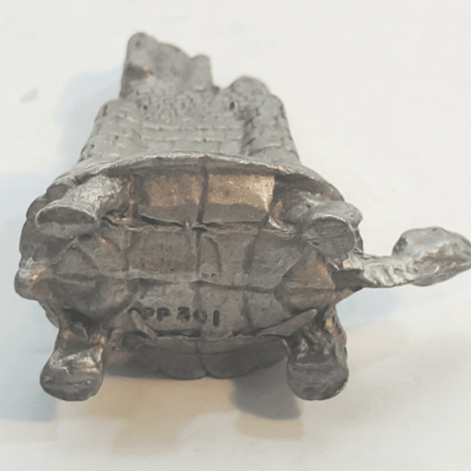 Vtg Partha Pewter Miniature Turtle Tortoise with Castle on it's Back Figurine - Thumbnail 5