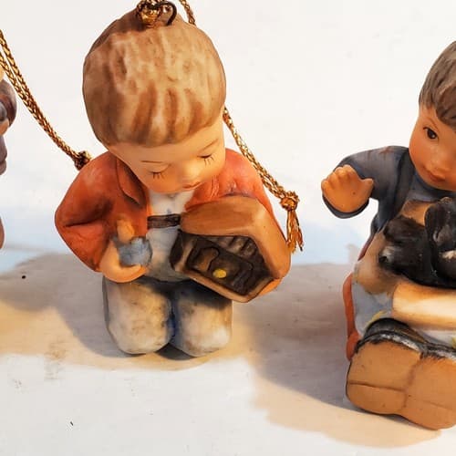 Lot of 3 Vintage 1997 Berta Hummel Children Christmas Tree Ornaments - Thumbnail 3