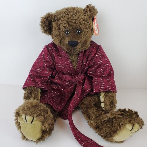 TY Attic Treasures Jointed Teddy Bear Plush Tyrone 1993 Stuffed Animal Toy 12 in - Thumbnail 3