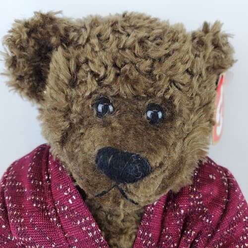 TY Attic Treasures Jointed Teddy Bear Plush Tyrone 1993 Stuffed Animal Toy 12 in - Thumbnail 2
