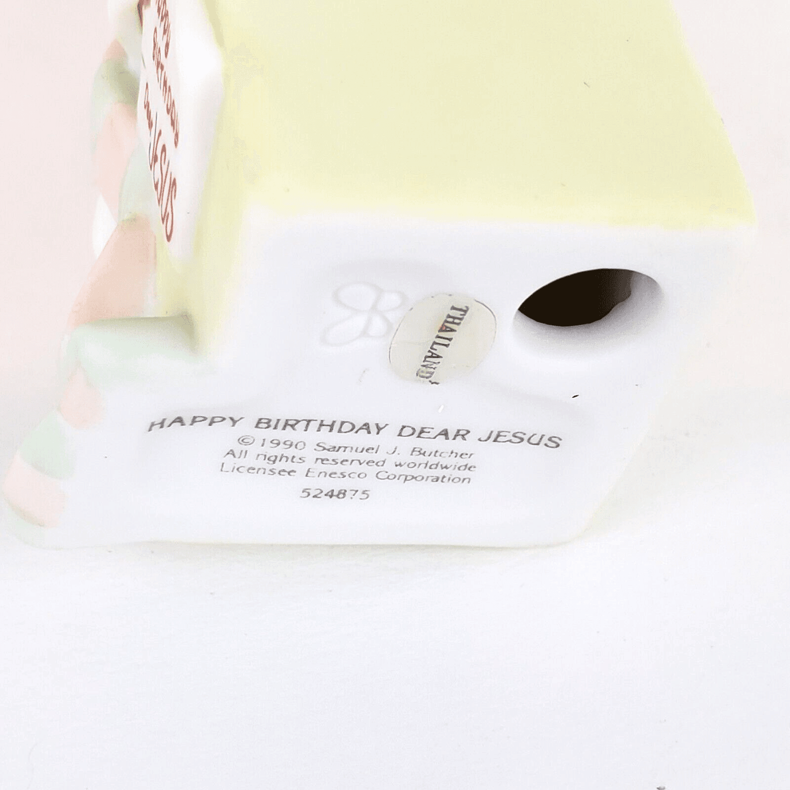 Vintage Precious Moments Figurine Happy Birthday Dear Jesus 1990 Enesco #524875 - Thumbnail 4