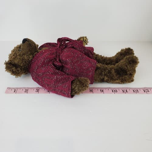 TY Attic Treasures Jointed Teddy Bear Plush Tyrone 1993 Stuffed Animal Toy 12 in - Thumbnail 9