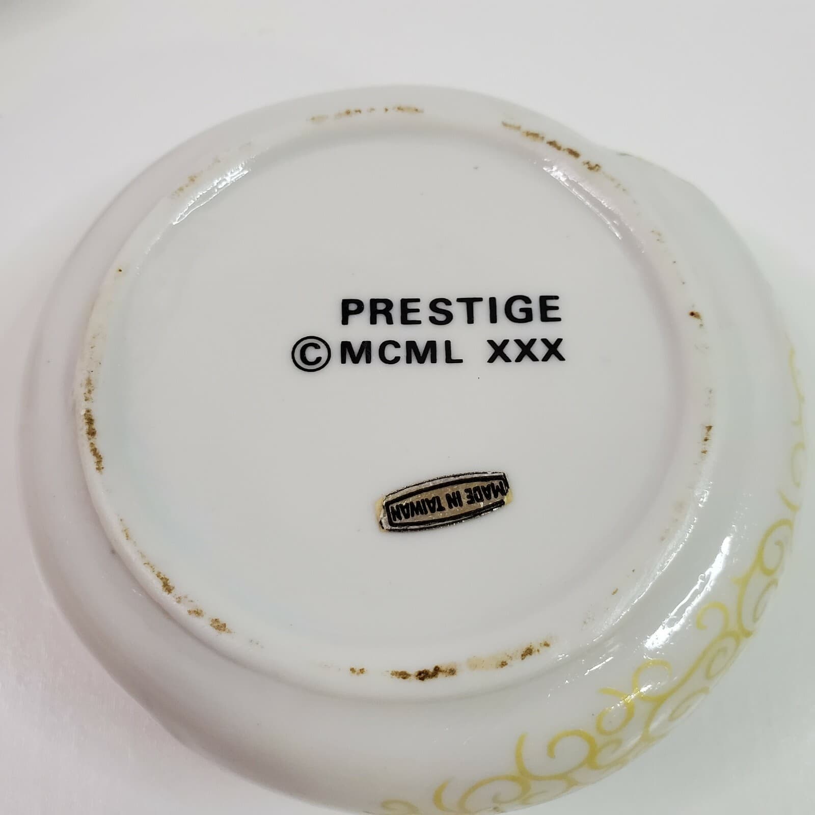 Vtg Prestige MCML XXX Ceramic Sleeping Cat Covered Dish Trinket Jewelry Floral - Thumbnail 6