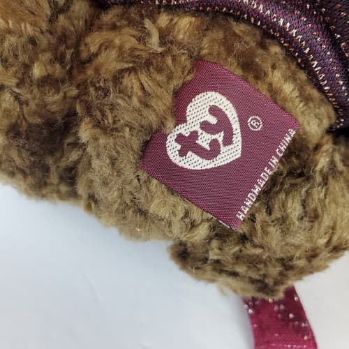 TY Attic Treasures Jointed Teddy Bear Plush Tyrone 1993 Stuffed Animal Toy 12 in - Thumbnail 7