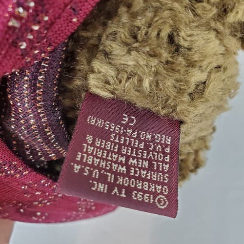 TY Attic Treasures Jointed Teddy Bear Plush Tyrone 1993 Stuffed Animal Toy 12 in - Thumbnail 8