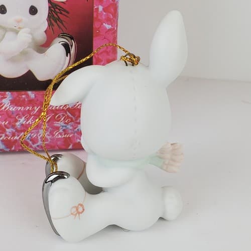 Vtg 1991 Precious Moments Sno-Bunny Falls For You Like I Do Ornament #520438 - Thumbnail 5