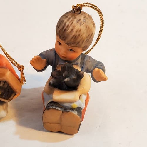 Lot of 3 Vintage 1997 Berta Hummel Children Christmas Tree Ornaments - Thumbnail 4