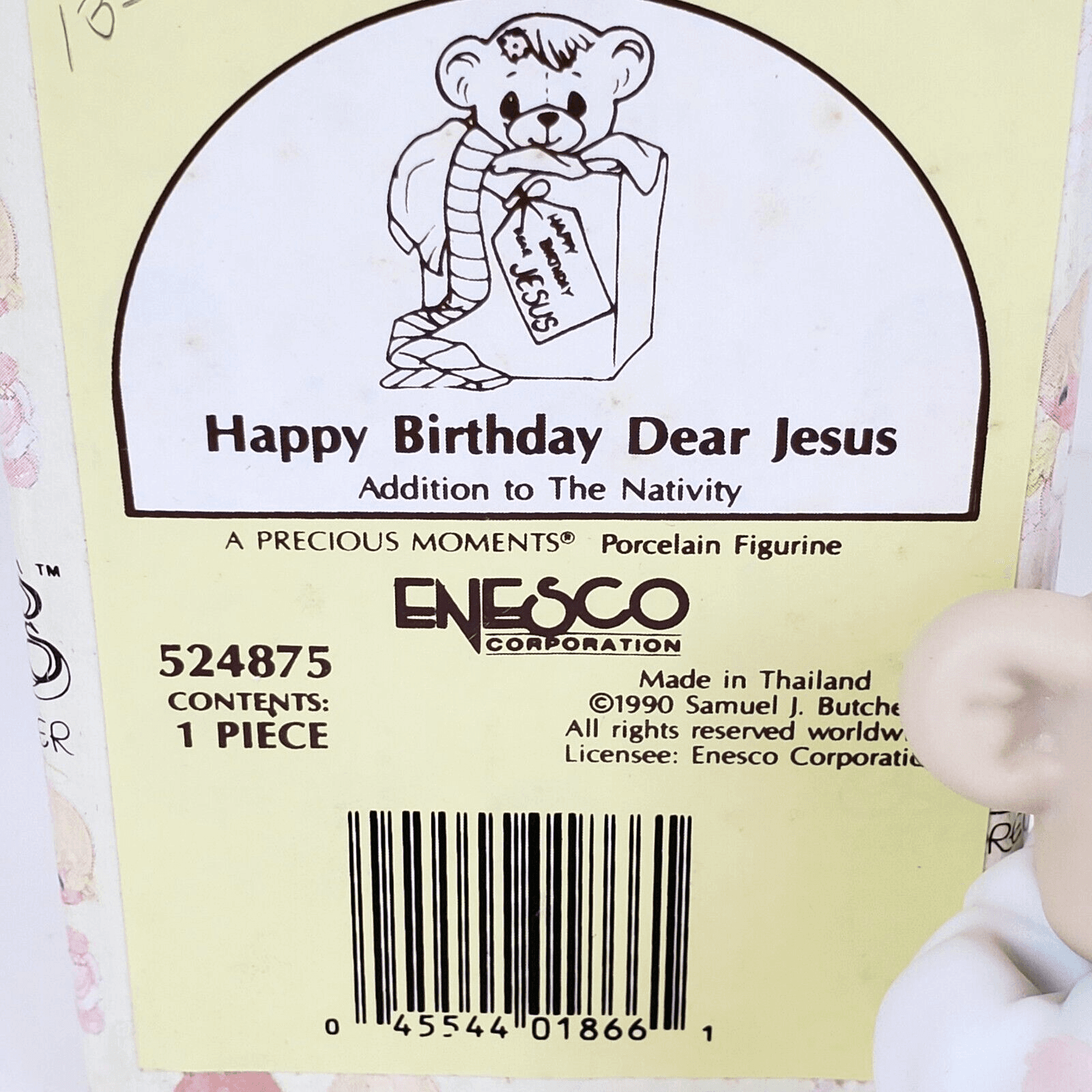 Vintage Precious Moments Figurine Happy Birthday Dear Jesus 1990 Enesco #524875 - Thumbnail 3