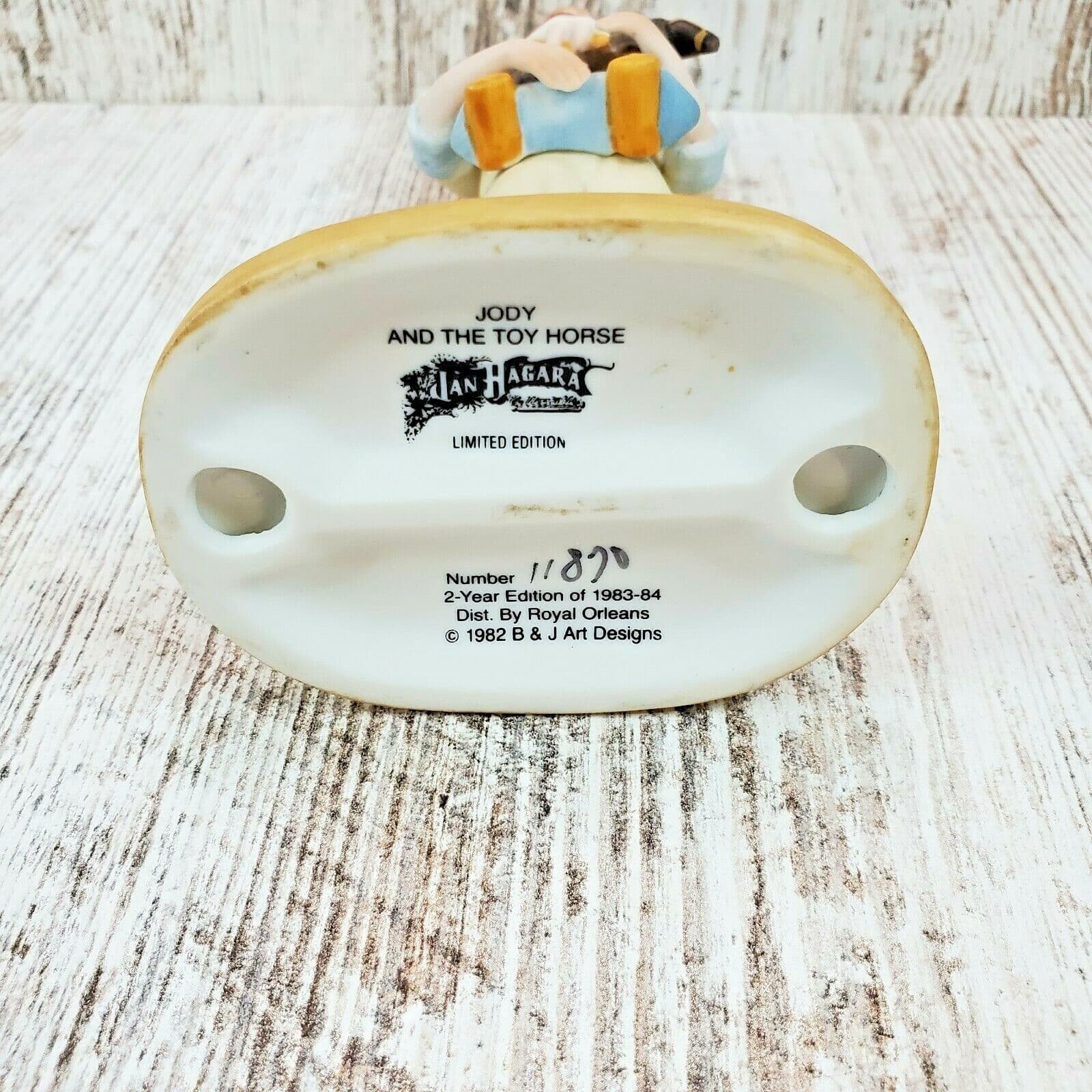Jan Hagara Figurine Jody and the Toy Horse 1983-84 Limited Edition Porcelain - Thumbnail 6