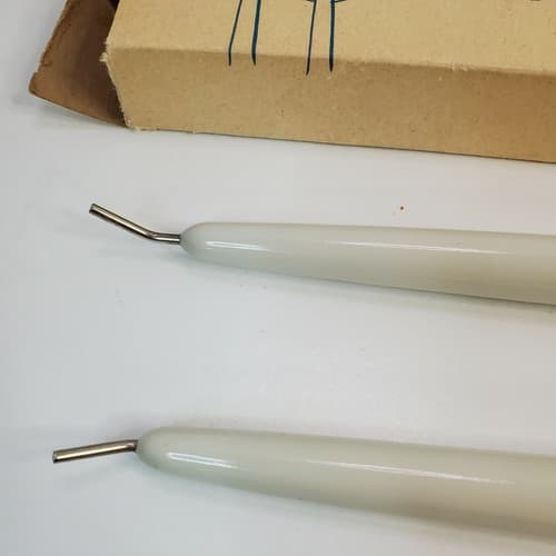 Vintage Wear-Ever Gas Lite 15" Candles Mid Century Modern MCM Pair w/ Box White - Thumbnail 2