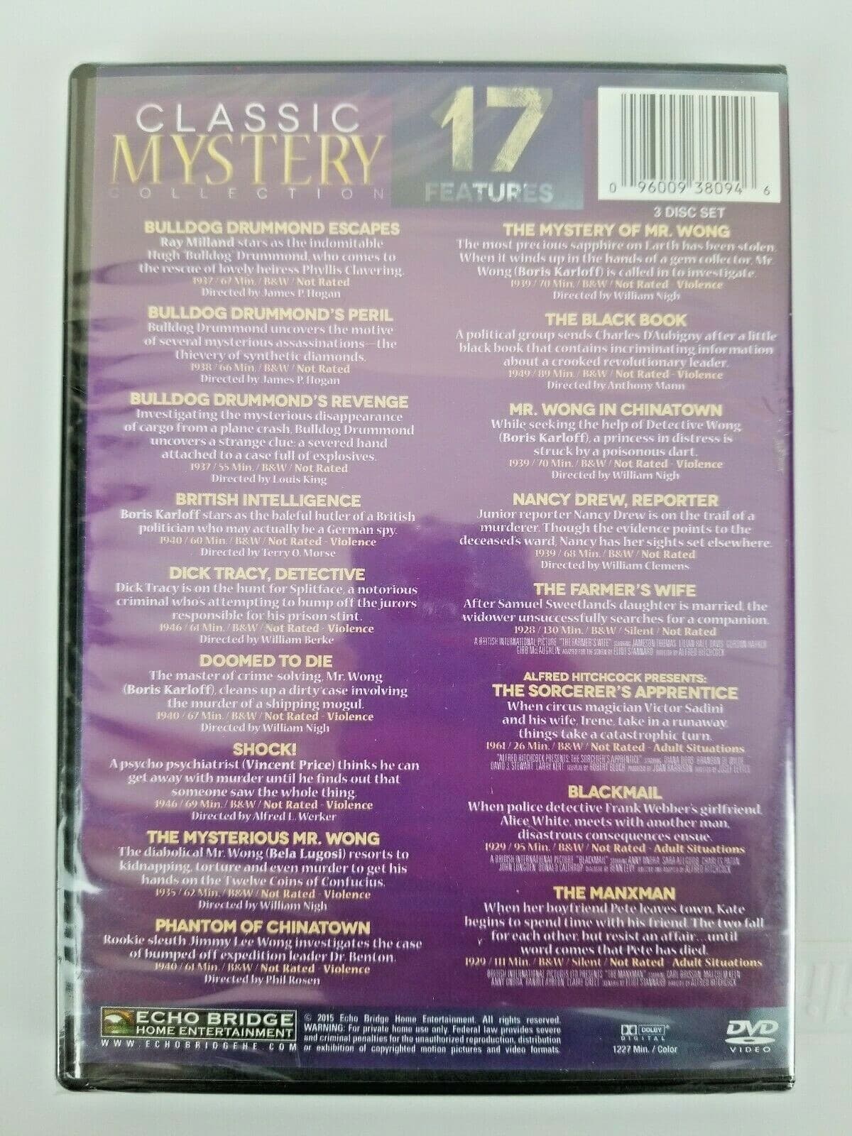 Classic Mystery Collection New DVD 17 Features Dick Tracy Nancy Drew and More - Thumbnail 2