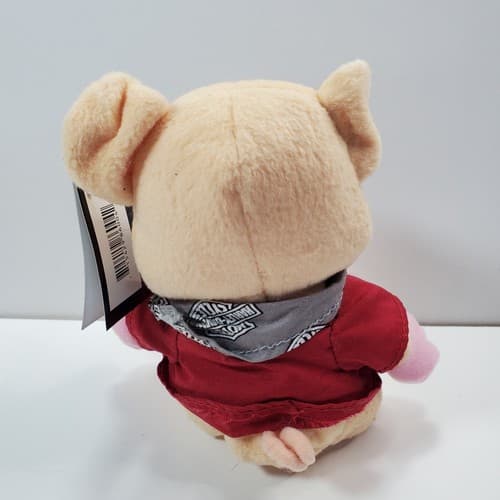 Vintage 1997 Harley Davidson RACER Hog Pig Bean Bag Plush Stuffed Animal Toy - Thumbnail 4