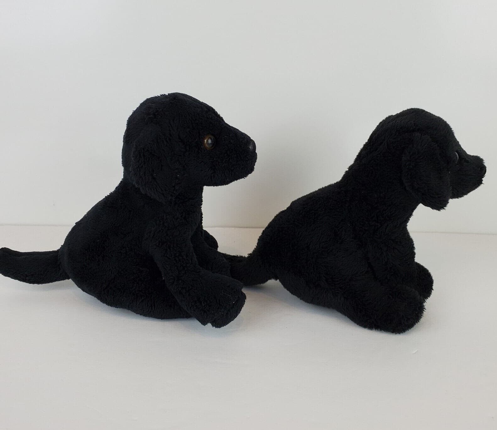2 Douglas Cuddle Toys Black Labrador Labs Puppy Dogs Stuffed Animals Plush 6” - Thumbnail 3