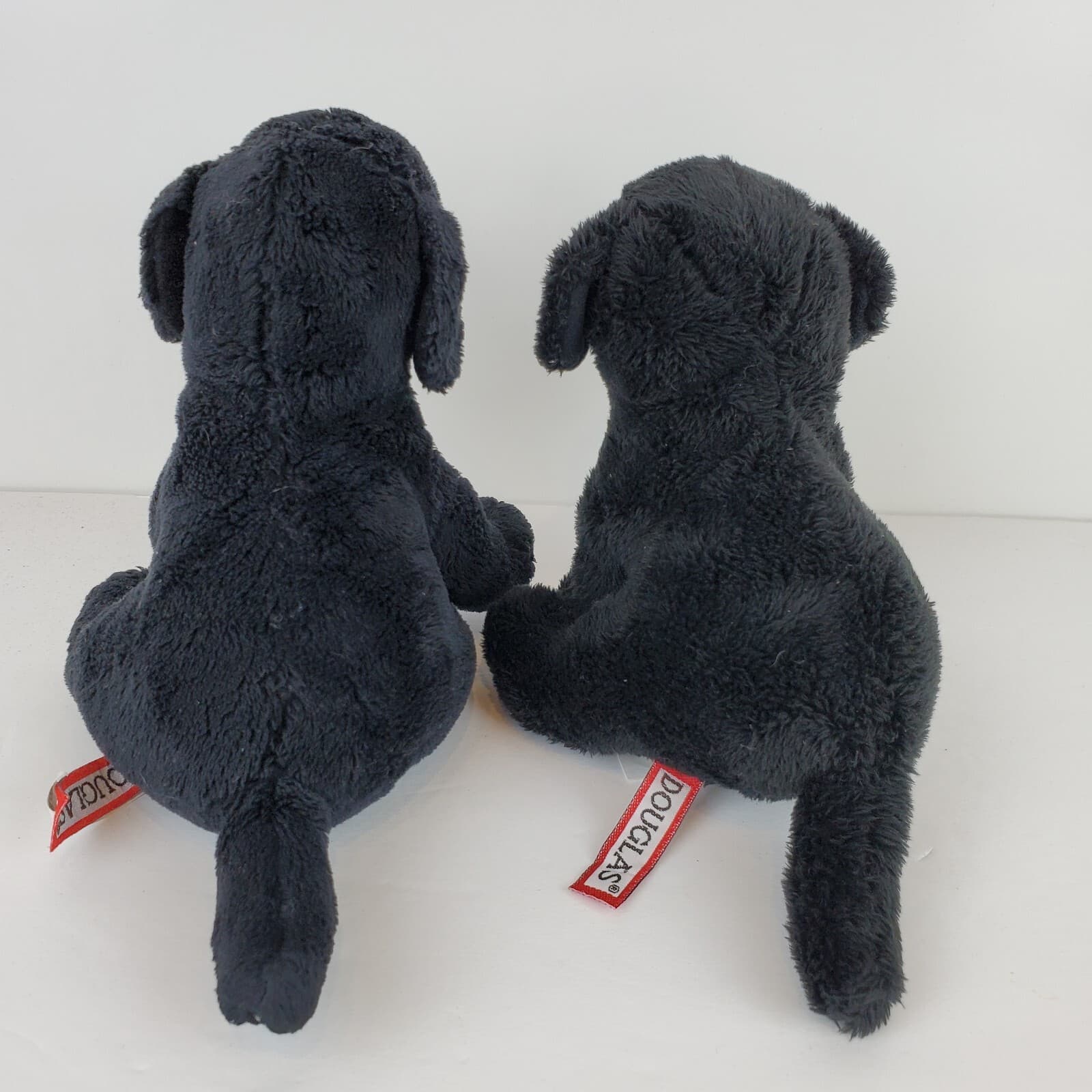 2 Douglas Cuddle Toys Black Labrador Labs Puppy Dogs Stuffed Animals Plush 6” - Thumbnail 2