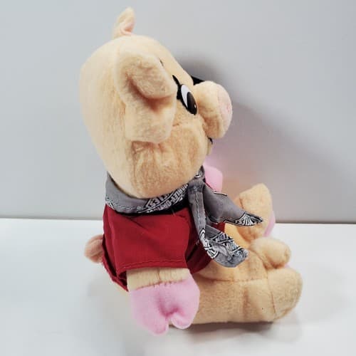 Vintage 1997 Harley Davidson RACER Hog Pig Bean Bag Plush Stuffed Animal Toy - Thumbnail 3