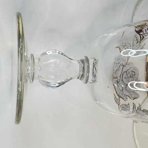 Vtg Libbey White Rose Bouquet Gold Trim Hostess Set of 7 Cocktail Glasses 4 oz. - Thumbnail 4