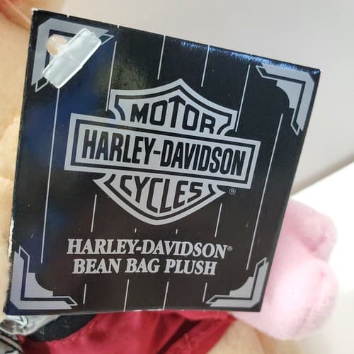 Vintage 1997 Harley Davidson RACER Hog Pig Bean Bag Plush Stuffed Animal Toy - Thumbnail 2