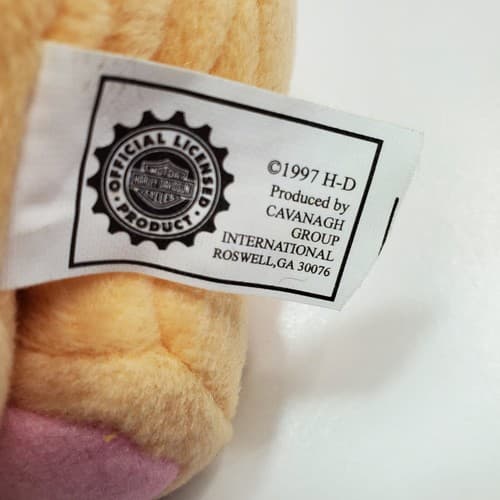 Vintage 1997 Harley Davidson RACER Hog Pig Bean Bag Plush Stuffed Animal Toy - Thumbnail 8