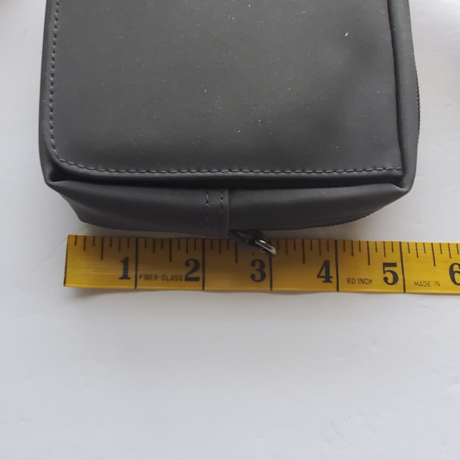 Mary Kay Cosmetics Nylon Cross Body Purse Make up Bag with Mirror Gray 6 x 5 - Thumbnail 8