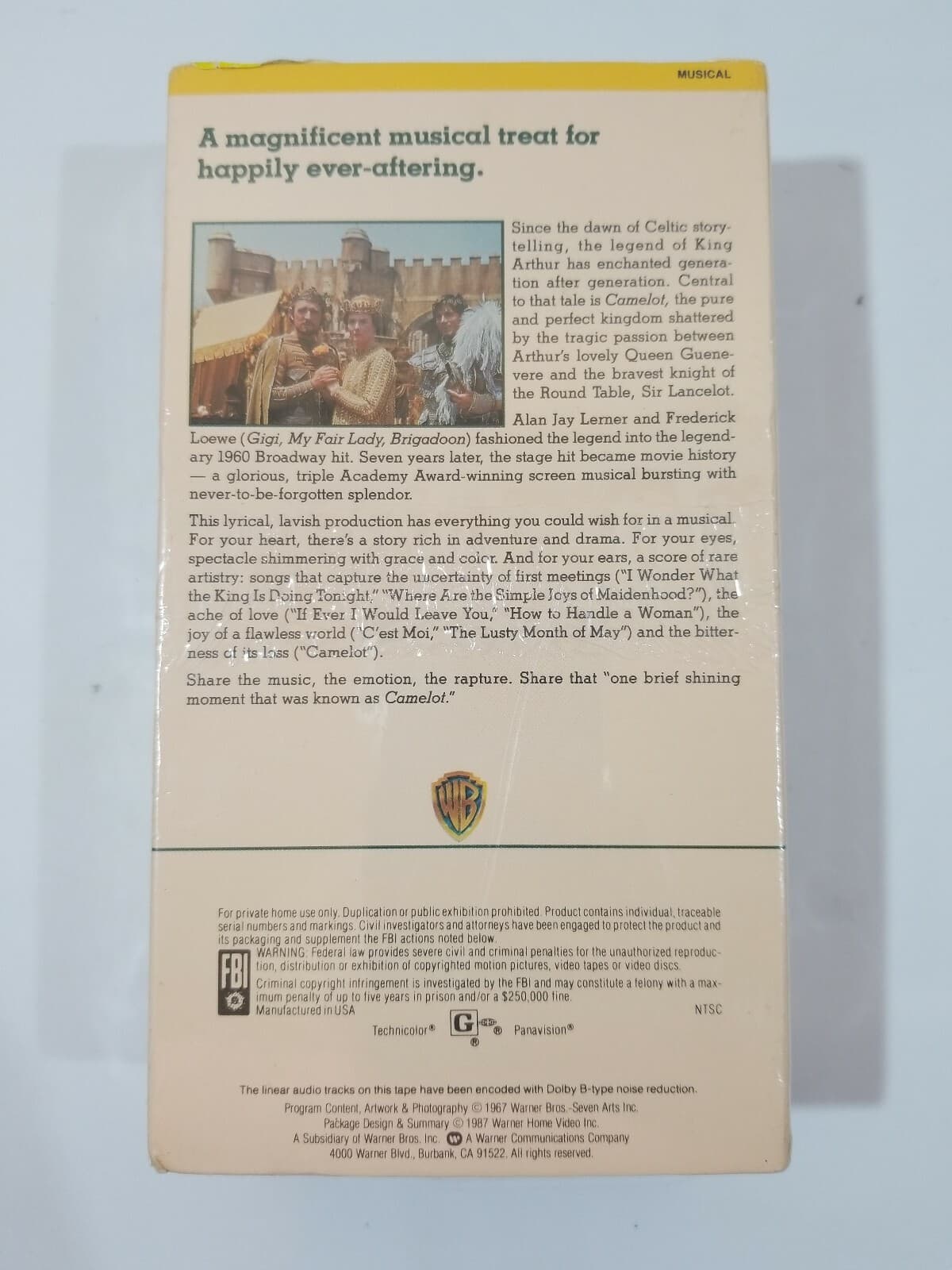 CAMELOT VHS 2-Tape Set Richard Harris Vanessa Redgrave Warner Bros New Sealed - Thumbnail 3