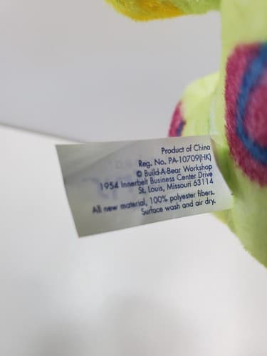 Build A Bear BAB Smallfrys Flip Flop Green Teddy Bear Plush Stuffed Animal 8" - Thumbnail 7