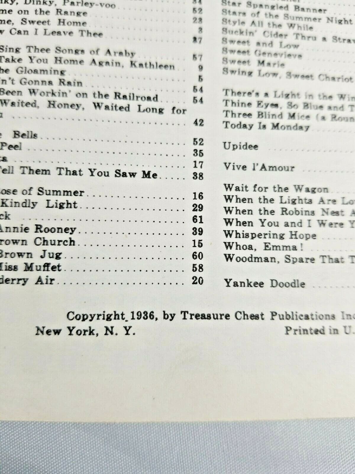 Vintage Treasure Chest Community Songster 1936 Mixed or Male Quartets - Thumbnail 3