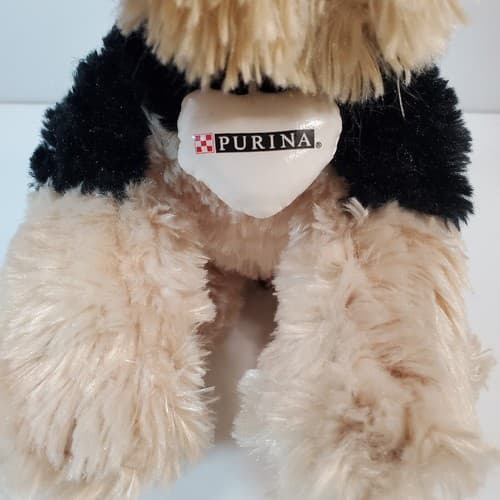 Beemer Plush 8” Dog Purina Tag by Build a Bear Black Cream Plush Stuffed Animal - Thumbnail 2